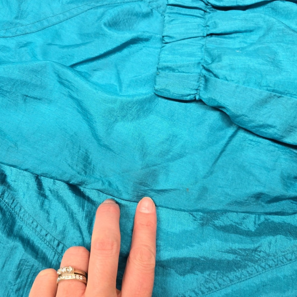 Vintage‎ Pacific Trail Teal Windbreaker Jacket Hooded Full Zip Womens Medium - Picture 5 of 6